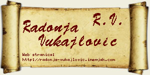 Radonja Vukajlović vizit kartica